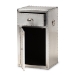 Baxton Studio Serge French Industrial Silver Metal 1-Door Accent Storage Cabinet - BSOJY17B161-Silver-Cabinet