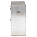 Baxton Studio Serge French Industrial Silver Metal 2-Door Accent Storage Cabinet - BSOJY17B162-Silver-Cabinet