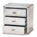 Baxton Studio Armel French Industrial Silver Metal 3-Drawer End Table - BSOJY17B163-Silver-ET