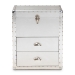 Baxton Studio Serge French Industrial Silver Metal 2-Drawer Accent Storage Cabinet - BSOJY17B165-Silver-Cabinet