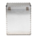 Baxton Studio Serge French Industrial Silver Metal 2-Drawer Accent Storage Cabinet - BSOJY17B165-Silver-Cabinet