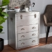 Baxton Studio Serge French Industrial Silver Metal 3-Drawer Accent Storage Cabinet - BSOJY17B168-Silver-Cabinet