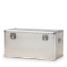 Baxton Studio Serge French Industrial Silver Metal Storage Trunk