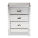 Baxton Studio Claude French Industrial Silver Metal 3-Drawer End Table - BSOLD18B056-Silver-ET