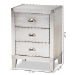 Baxton Studio Claude French Industrial Silver Metal 3-Drawer End Table - BSOLD18B056-Silver-ET