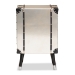 Baxton Studio Dilan Vintage Industrial Antique Silver Finished Metal Trunk Inspired 3-Drawer End Table - BSOJY19A109-Silver-ET