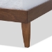 Baxton Studio Lucina Mid-Century Modern Walnut Brown Finished Queen Size Platform Bed Frame - BSOLucina-Walnut-Queen