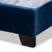 Baxton Studio Samantha Modern and Contemporary Navy Blue Velvet Fabric Upholstered Queen Size Button Tufted Bed - BSOSamantha-Navy Blue-Queen
