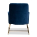 Baxton Studio Sennet Glam and Luxe Navy Blue Velvet Fabric Upholstered Gold Finished Armchair - BSOSF1802-Navy Blue Velvet/Gold-CC