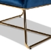Baxton Studio Sennet Glam and Luxe Navy Blue Velvet Fabric Upholstered Gold Finished Armchair - BSOSF1802-Navy Blue Velvet/Gold-CC