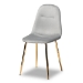 Baxton Studio Elyse Glam and Luxe Grey Velvet Fabric Upholstered Gold Finished 4-Piece Metal Dining Chair Set - BSODC150-Grey Velvet/Gold-DC