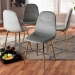 Baxton Studio Elyse Glam and Luxe Grey Velvet Fabric Upholstered Gold Finished 4-Piece Metal Dining Chair Set - BSODC150-Grey Velvet/Gold-DC