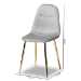 Baxton Studio Elyse Glam and Luxe Grey Velvet Fabric Upholstered Gold Finished 4-Piece Metal Dining Chair Set - BSODC150-Grey Velvet/Gold-DC
