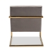 Baxton Studio Mira Glam and Luxe Grey Velvet Fabric Upholstered Gold Finished Metal Lounge Chair - BSOTSF-60458-Grey Velvet/Gold-CC