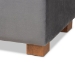 Baxton Studio Roanoke Modern and Contemporary Grey Velvet Fabric Upholstered Grid-Tufted Storage Ottoman Bench - BSOBBT3101-Grey Velvet/Walnut-Otto