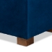 Baxton Studio Roanoke Modern and Contemporary Navy Blue Velvet Fabric Upholstered Grid-Tufted Storage Ottoman Bench - BSOBBT3101-Navy Velvet/Walnut-Otto
