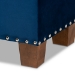 Baxton Studio Hannah Modern and Contemporary Navy Blue Velvet Fabric Upholstered Button-Tufted Storage Ottoman Bench - BSOBBT3136-Navy Velvet/Walnut-Otto