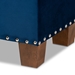 Baxton Studio Hannah Modern and Contemporary Navy Blue Velvet Fabric Upholstered Button-Tufted Storage Ottoman Bench - BSOBBT3136-Navy Velvet/Walnut-Otto