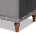 Baxton Studio Kaylee Modern and Contemporary Grey Velvet Fabric Upholstered Button-Tufted Storage Ottoman Bench - BSOBBT3137-Grey Velvet/Walnut-Otto