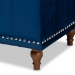 Baxton Studio Kaylee Modern and Contemporary Navy Blue Velvet Fabric Upholstered Button-Tufted Storage Ottoman Bench - BSOBBT3137-Navy Velvet/Walnut-Otto