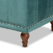 Baxton Studio Kaylee Modern and Contemporary Teal Blue Velvet Fabric Upholstered Button-Tufted Storage Ottoman Bench - BSOBBT3137-Teal Velvet/Walnut-Otto