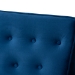 Baxton Studio Sorrento Mid-century Modern Navy Blue Velvet Fabric Upholstered Walnut Finished Wooden Lounge Chair - BSOBBT8013-Navy Velvet/Walnut-CC