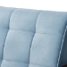 Baxton Studio Asta Mid-Century Modern Light Blue Velvet Fabric Upholstered Walnut Finished Wood Armchair - BSOTOGO-Light Blue Velvet/Walnut-CC