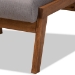 Baxton Studio Naeva Mid-Century Modern Grey Fabric Upholstered Walnut Finished Wood Footstool - BSOBBT8040-Grey/Walnut-Footstool
