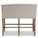 Baxton Studio Alira Modern and Contemporary Beige Fabric Upholstered Walnut Finished Wood Button Tufted Bar Stool Bench - BSOBBT5349-Beige/Walnut-Bench