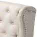 Baxton Studio Alira Modern and Contemporary Beige Fabric Upholstered Walnut Finished Wood Button Tufted Bar Stool Bench - BSOBBT5349-Beige/Walnut-Bench