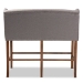 Baxton Studio Alira Modern and Contemporary Grey Fabric Upholstered Walnut Finished Wood Button Tufted Bar Stool Bench - BSOBBT5349-Grey/Walnut-Bench