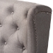 Baxton Studio Alira Modern and Contemporary Grey Fabric Upholstered Walnut Finished Wood Button Tufted Bar Stool Bench - BSOBBT5349-Grey/Walnut-Bench