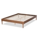 Baxton Studio Colette French Bohemian Ash Walnut Finished Wood Full Size Platform Bed Frame - BSOMG0009-Ash Walnut-Full