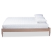 Baxton Studio Laure French Bohemian Antique Oak Finished Wood Full Size Platform Bed Frame - BSOMG0011-Antique Oak-Full