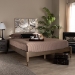Baxton Studio Laure French Bohemian Weathered Grey Oak Finished Wood Queen Size Platform Bed Frame - BSOMG0011-Weather Grey-Queen