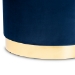 Baxton Studio Marisa Glam and Luxe Navy Blue Velvet Fabric Upholstered Gold Finished Storage Ottoman - BSOJY19A221-Navy/Gold-Otto