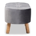 Baxton Studio Simone Mid-Century Modern Grey Velvet Fabric Upholstered Wood Ottoman - BSOJY19A222-Grey/Natural-Otto