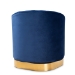 Baxton Studio Fiore Glam and Luxe Royal Blue Velvet Fabric Upholstered Brushed Gold Finished Swivel Accent Chair - BSOTSF-6642-Royal Blue/Gold-CC