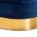 Baxton Studio Fiore Glam and Luxe Royal Blue Velvet Fabric Upholstered Brushed Gold Finished Swivel Accent Chair - BSOTSF-6642-Royal Blue/Gold-CC