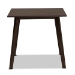 Baxton Studio Britte Mid-Century Modern Dark Oak Brown Finished Square Wood Dining Table - BSOFiesta-Coffee Oak-DT