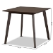 Baxton Studio Britte Mid-Century Modern Dark Oak Brown Finished Square Wood Dining Table - BSOFiesta-Coffee Oak-DT