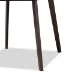 Baxton Studio Britte Mid-Century Modern Dark Grey Fabric Upholstered Dark Oak Brown Finished 5-Piece Wood Dining Set - BSOFiesta-Iron/Coffee Oak-5PC Dining Set