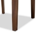 Baxton Studio Caron Modern and Contemporary Grey Fabric Upholstered Walnut Brown Finished Wood 5-Piece Dining Set - BSORH317C-Grey/Walnut-5PC Dining Set