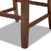 Baxton Studio Caron Modern and Contemporary Grey Fabric Upholstered Walnut Brown Finished 2-Piece Wood Counter Height Pub Chair Set - BSORH317P-Grey/Walnut-PC