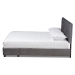 Baxton Studio Caronia Modern and Contemporary Grey Velvet Fabric Upholstered 2-Drawer Queen Size Platform Storage Bed - BSOCaronia-Grey-Queen
