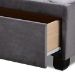 Baxton Studio Caronia Modern and Contemporary Grey Velvet Fabric Upholstered 2-Drawer Queen Size Platform Storage Bed - BSOCaronia-Grey-Queen