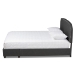 Baxton Studio Larese Dark Grey Fabric Upholstered 2-Drawer Queen Size Platform Storage Bed - BSOLarese-Charcoal Grey-Queen