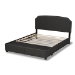 Baxton Studio Larese Dark Grey Fabric Upholstered 2-Drawer Queen Size Platform Storage Bed - BSOLarese-Charcoal Grey-Queen