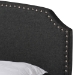 Baxton Studio Larese Dark Grey Fabric Upholstered 2-Drawer Queen Size Platform Storage Bed - BSOLarese-Charcoal Grey-Queen