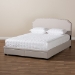 Baxton Studio Larese Beige Fabric Upholstered 2-Drawer Queen Size Platform Storage Bed - BSOLarese-Beige-Queen